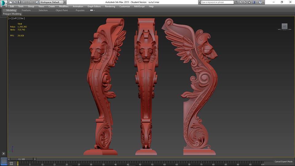 Hoa văn tạo bằng 3dsmax