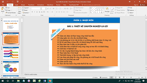 Công việc của thiết kế nội thất