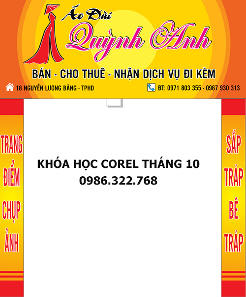 Dạy corel tháng 10 năm 2020
