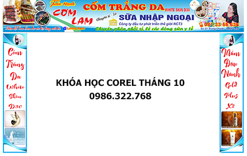 Học corel quảng cáo tháng 10