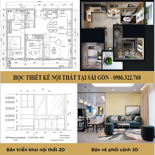 Học vẽ nội thất ngắn hạn tại Sài Gòn