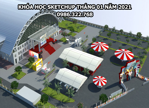 Dựng sự kiện bằng sketchup