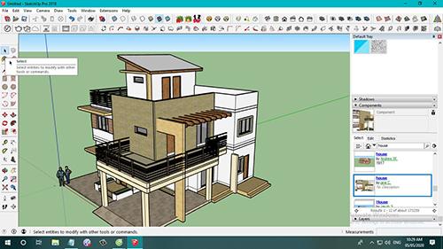 Chọn không được đối tượng trong sketchup