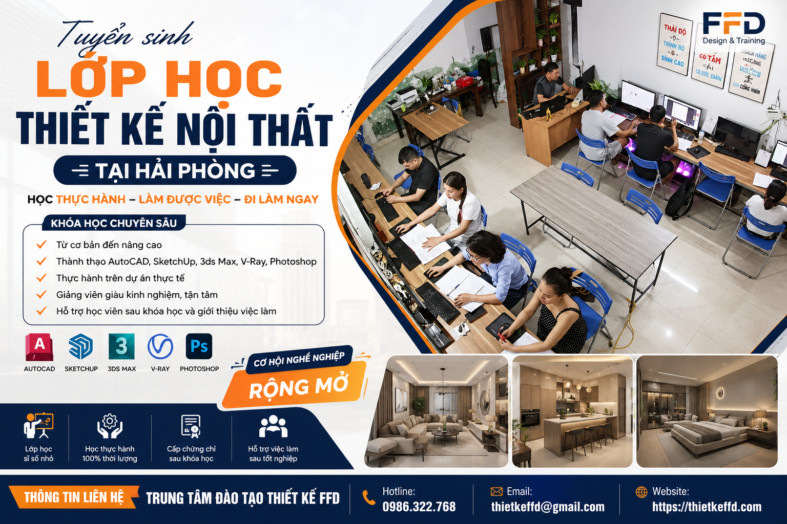Tuyển sinh học thiết kế nội thất tại Hải Phòng