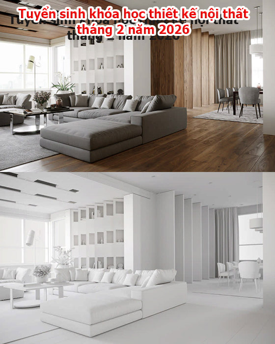 Hình ảnh render nội thất