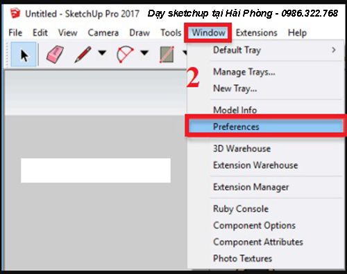 Phím tắt trong sketchup