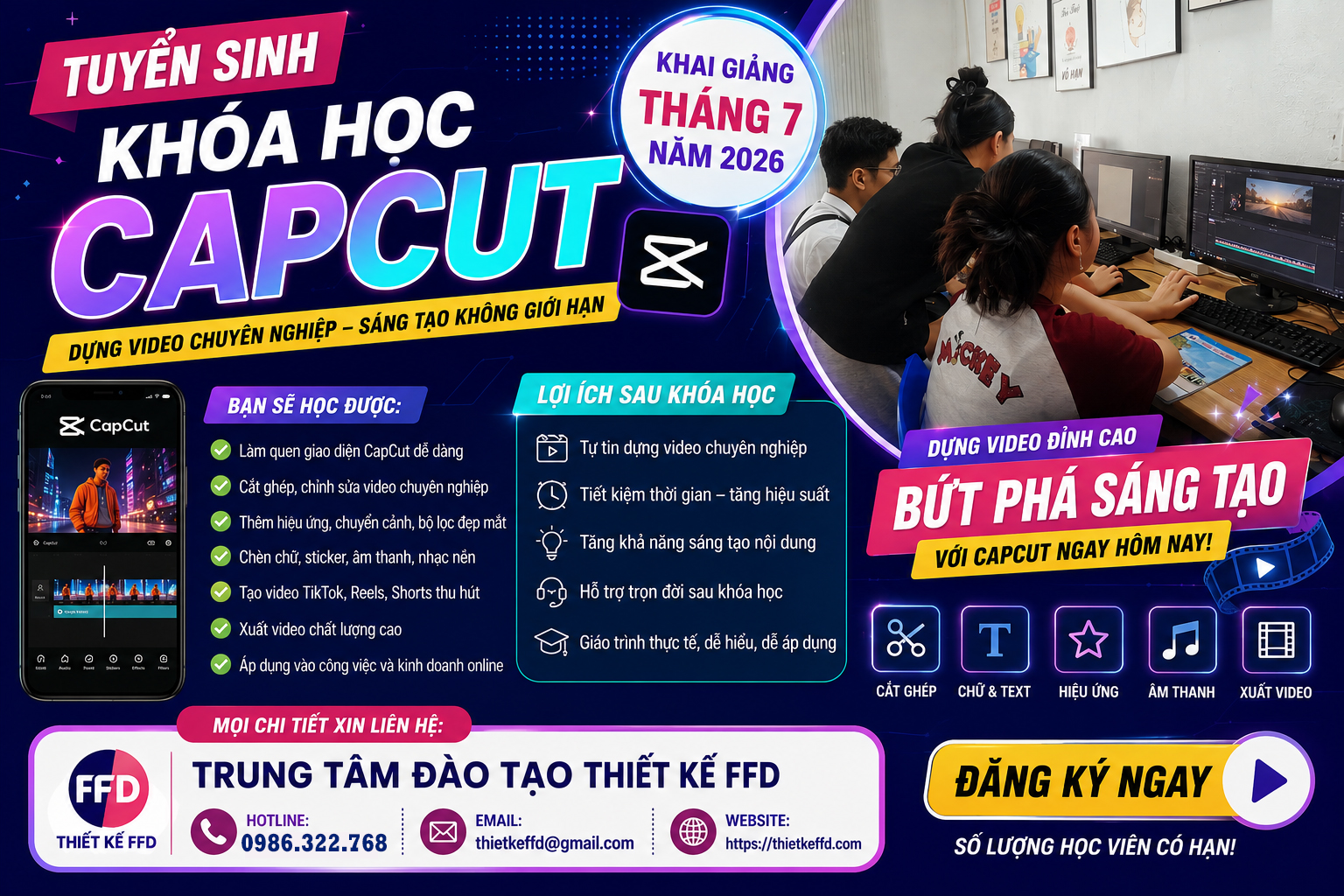 Khóa học dựng video capcut