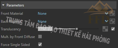 Vật liệu hai mặt trong vray sketchup