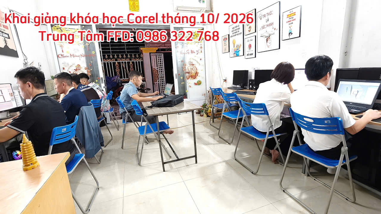 Khai giảng khóa học Corel tháng 10 năm 2026