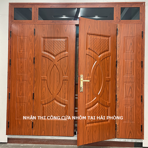 Cửa nhôm 4 cánh nguyên khối