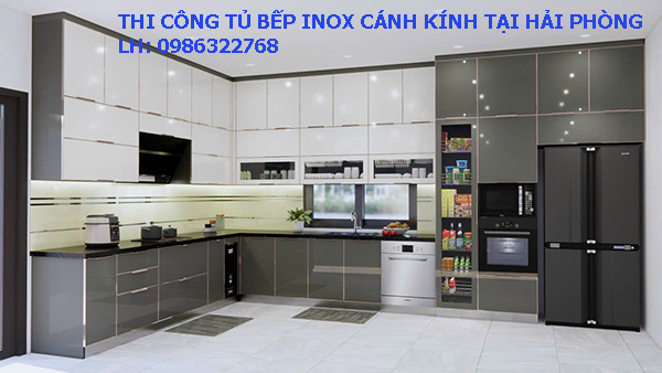 Thi công tủ bếp inox cánh kính uy tín nhất tại Hải Phòng