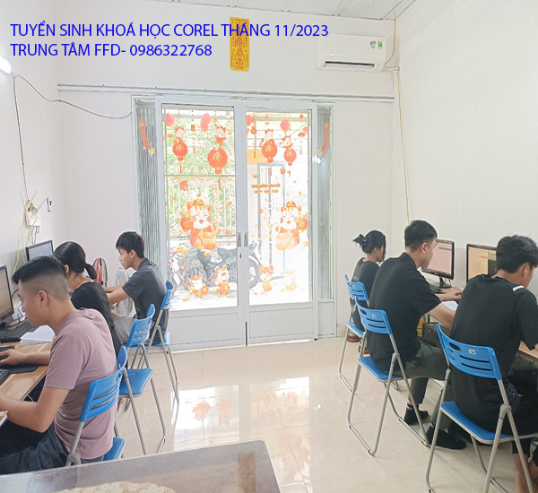 Tuyển sinh khóa học Corel tháng 11 năm 2023.