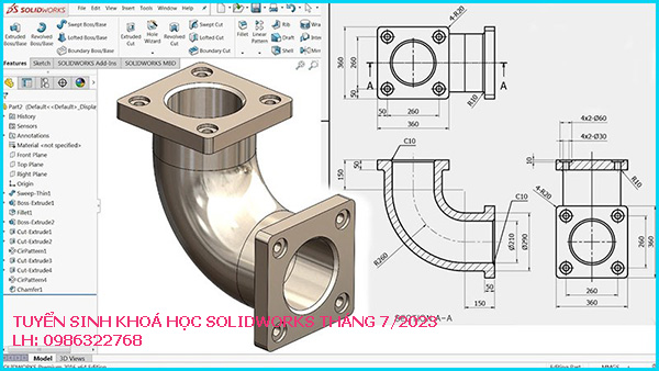 Tuyển sinh khoá học solidworks tháng 7 năm 2023. 