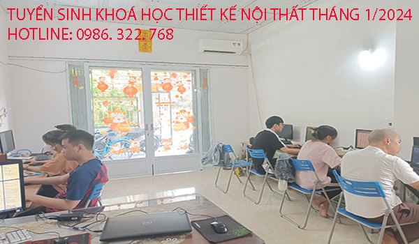 Tuyển sinh khoá học thiết kế nội thất tháng 1 năm 2024