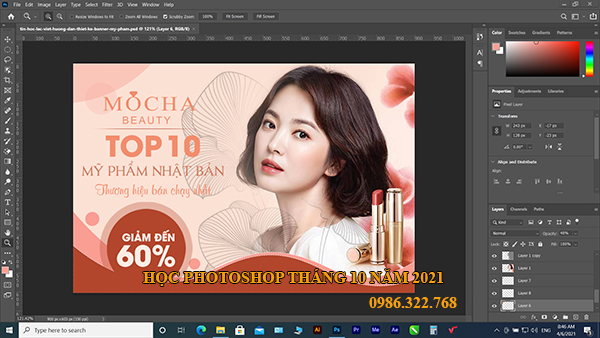 Khai giảng khóa học photoshop tháng 10 năm 2021