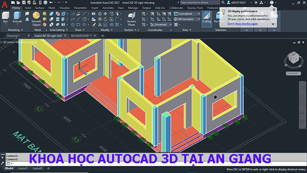 Khóa học Autocad 3D tại An Giang.