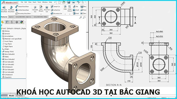 Khóa học Autocad 3D tại Bắc Giang.