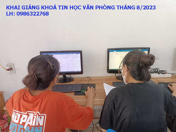 Khai giảng khoá tin học văn phòng tháng 8 năm 2023