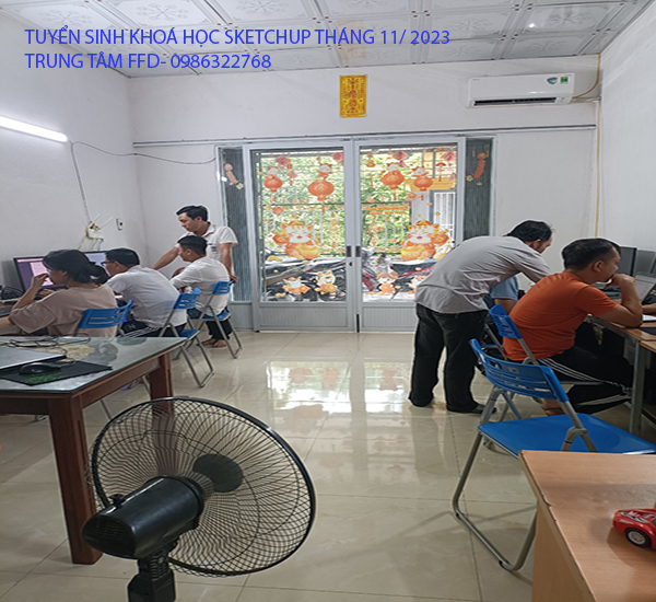 Tuyển sinh khoá học skechup tháng 11 năm 2023.