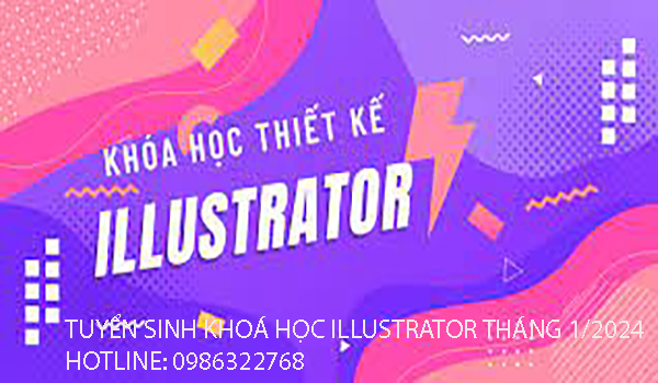 Tuyển sinh khoá học illustrator tháng 1 năm 2024.