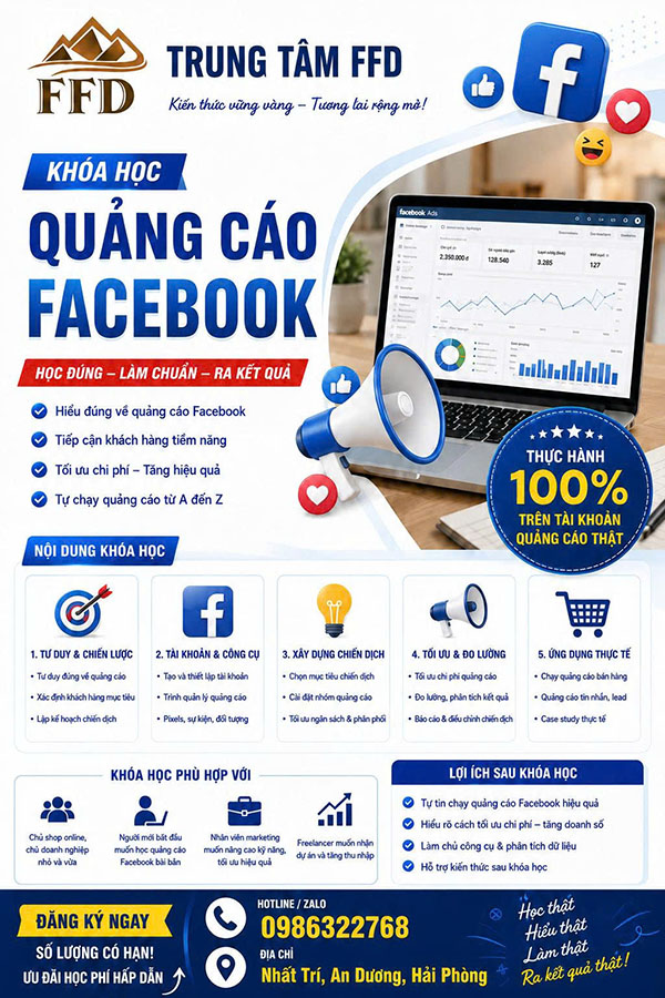 Tuyển sinh khóa học Quảng cáo Facebook tháng 5 năm 2026