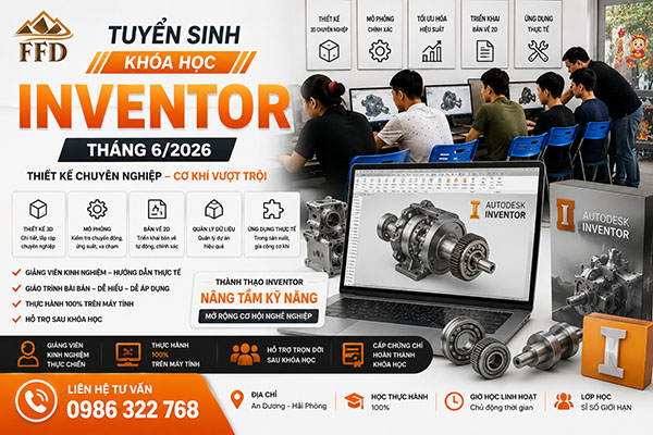Tuyển Sinh Khóa Học Inventor Tháng 6 năm 2026
