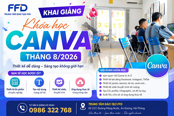 Khai giảng khóa học Canva tháng 8 năm 2026