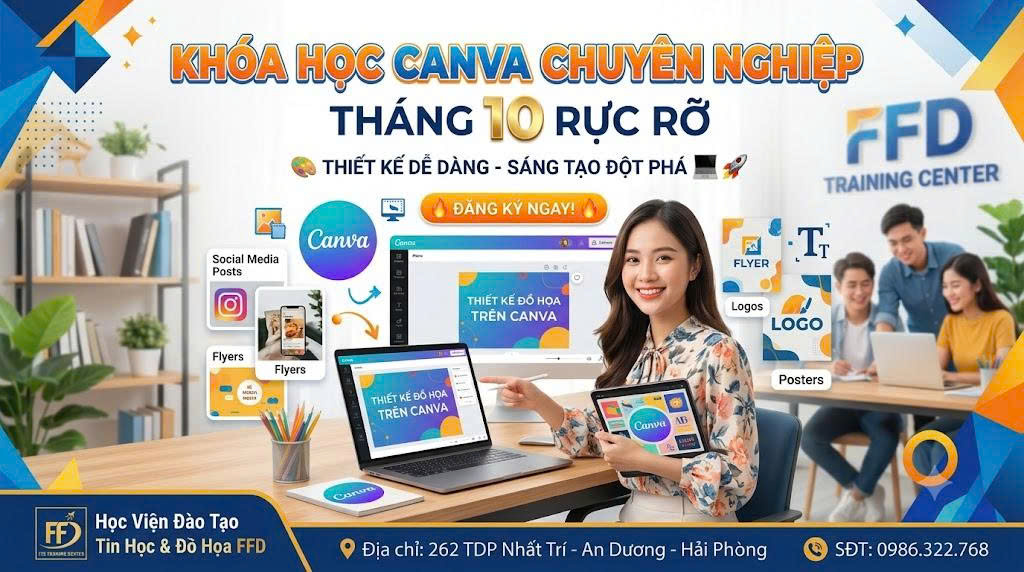 Khai giảng khóa học Canva tháng 10 năm 2026