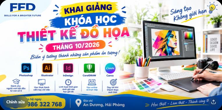 Khai giảng khóa học thiết kế đồ họa tháng 10 năm 2026